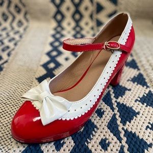 Retro Vintage Rockabilly Cosplay Red Pumps